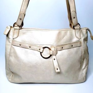 Tommy Hilfiger Pearl Colored Studded Front Handbag